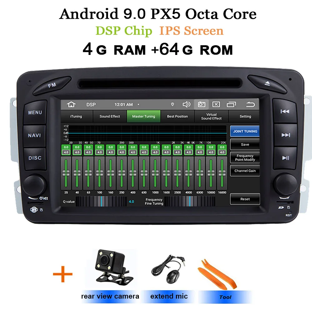 DSP ips Android 9 dvd-плеер для автомобиля Mercedes Benz E-W210 CLK W209 c-класс W203 W463 W208 Vaneo Vito gps стерео BT wifi - Цвет: DSP-IPS 4G 64G