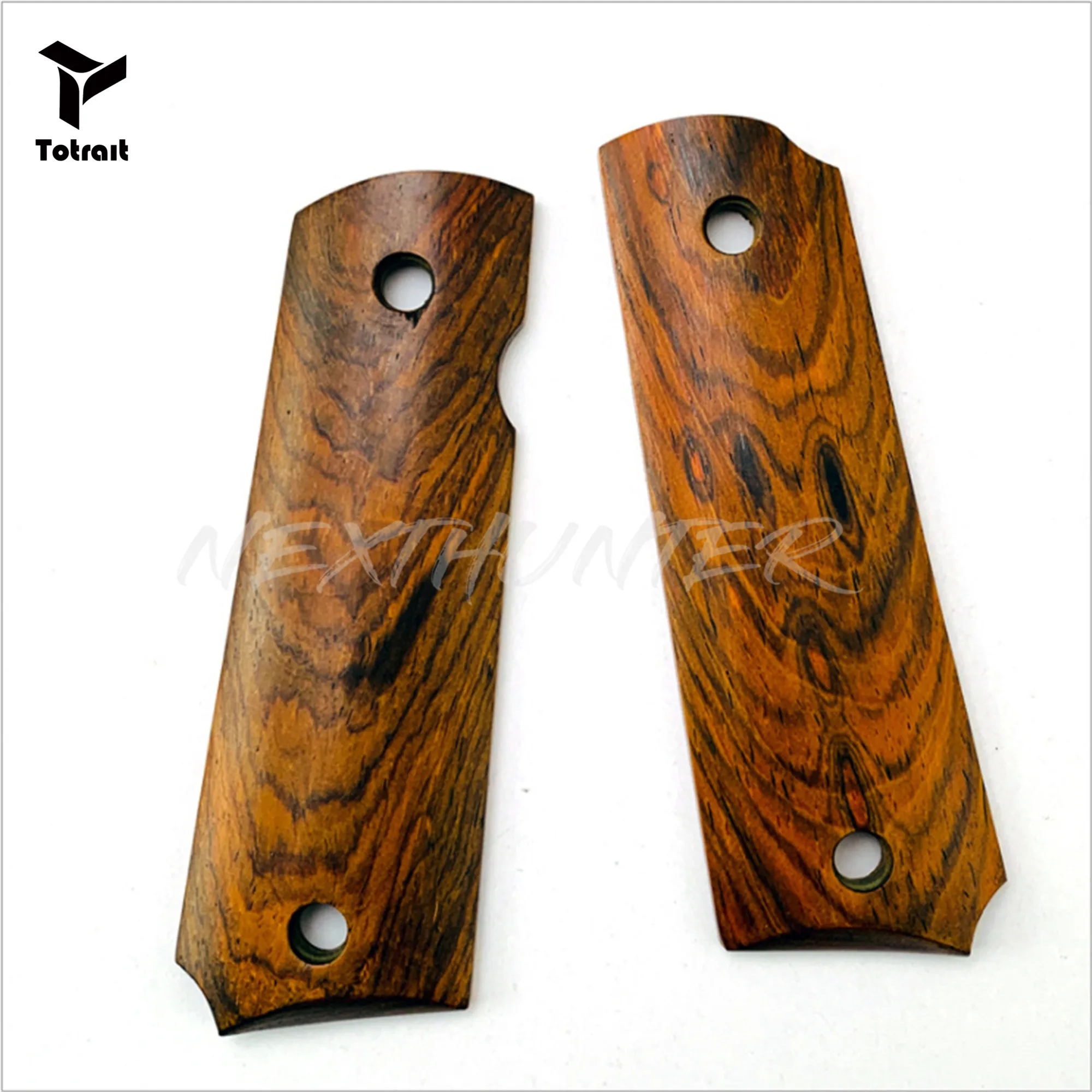 

TOtrait 2Pieces Damascus Pattern Professional Wood Non-slip Patches DIY Metarial Handle Scales for 1911 Grips Models