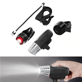 

USB Rechargeable Bike Light Powerful Lumens Bicycle Headlight LED Front Light Waterproof Road Cycling Safety Flashlight