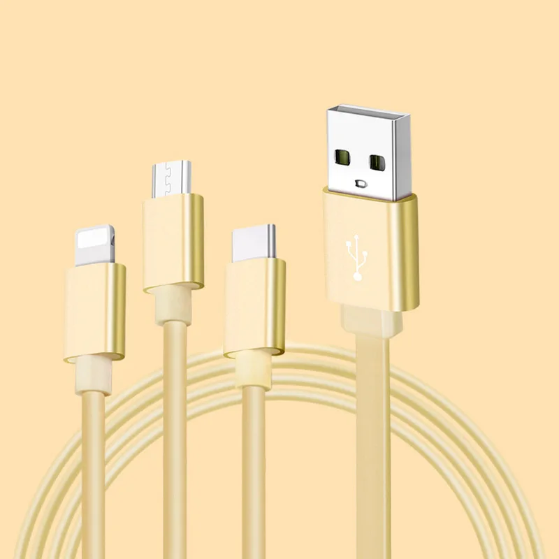 Мультизарядный кабель Шнур 3 в 1 type C Micro USB выдвижной для мобильного телефона OUJ99