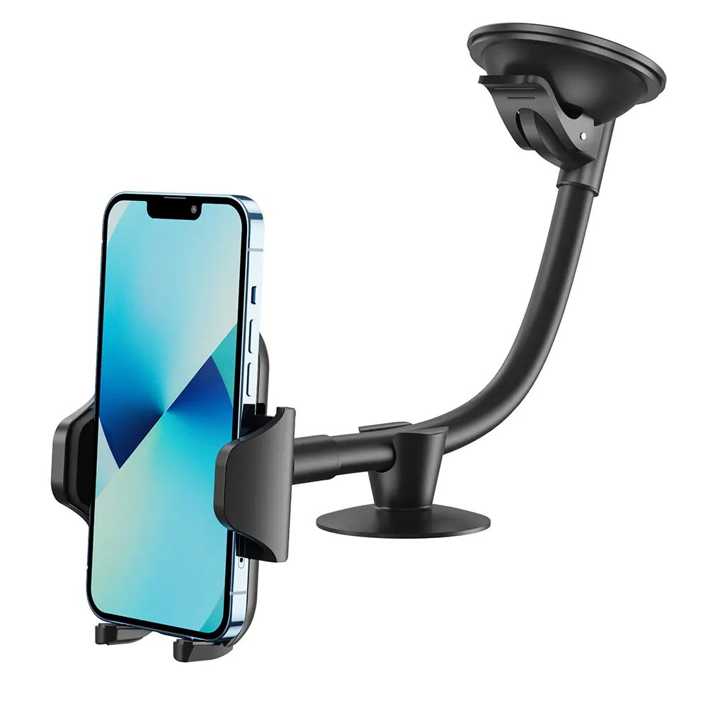 Car Phone Mount Long Arm Suction Cup Phone Holder For Car Dashboard