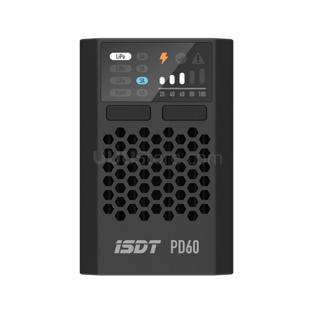 ISDT PD60 60W 6A Battery Balance Charger Type-C Input for 1-4S Lipo Battery for RC FPV Drone