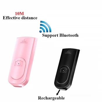 

Rechargeable Wireless Bluetooth Self-timer Selfie Stick Shutter Release Wireless Remote Control for for IOS Android