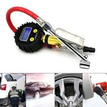 Цифровой ЖК-дисплей шин воздушный насос Манометр тестер 0-200PSI Автомобиль Мотоцикл