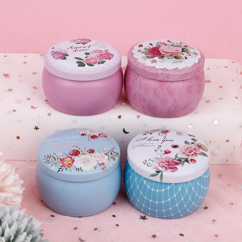 

Candle Tin Jars DIY Candle Making Storage Case Holder for Dry Storage Tea Spices Wedding Candy Gifts Jewelry Storage Case