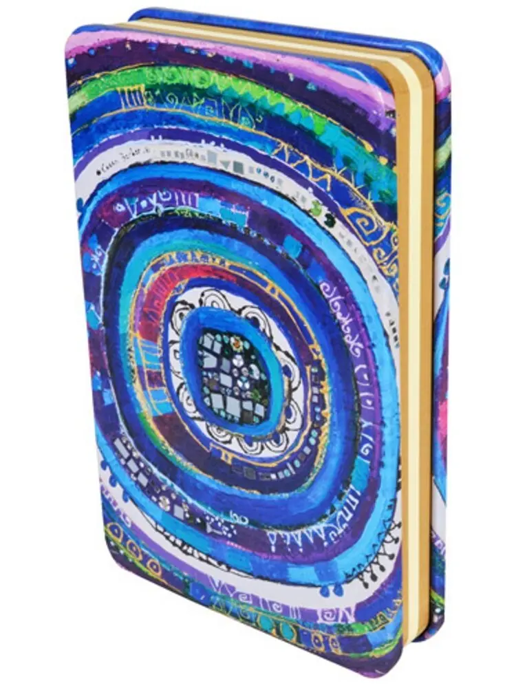 

Biggdesign Evil Eye Notepad, Metal Cover, Pocket Agenda, Special Artist Design, Unlined Undated Leaf, 10x15 cm, Double Color Le