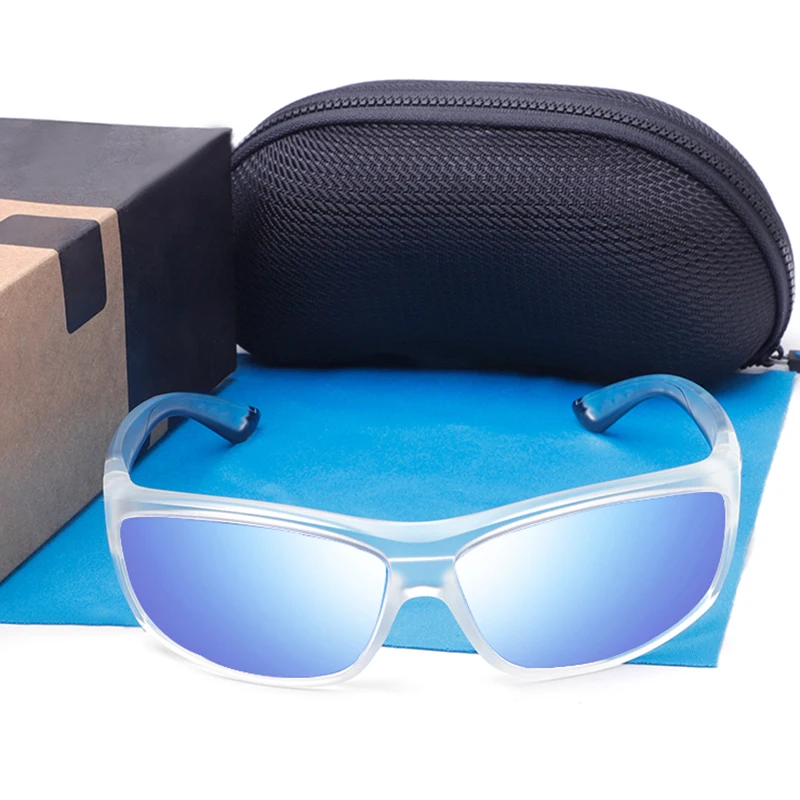 

BRAND DESIGN Saltbreakr 580P Polarized Sunglasses Men Mirror Fishing Eyewear Square Sunglasses Male Goggle UV400 Oculos