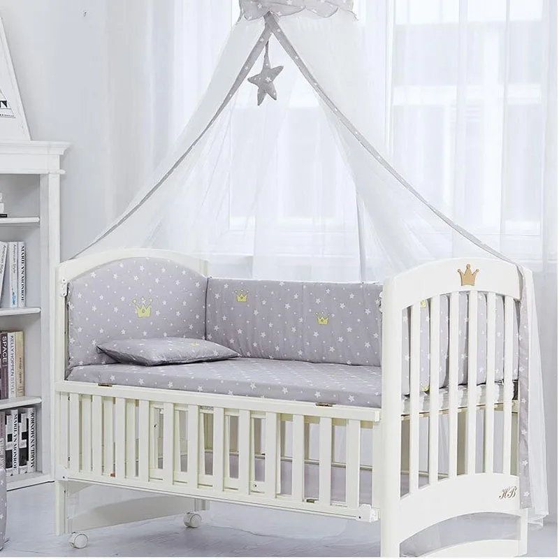 Кроватки Постельное белье для маленьких детские кровати бамперы 5 шт.