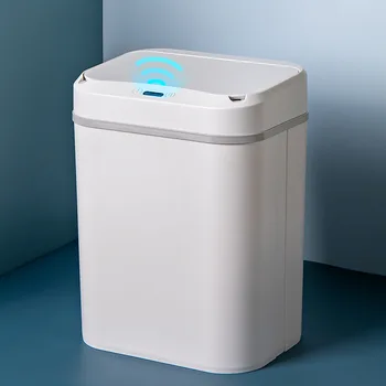 

Home Smart Induction Trash Can Plastic Bathroom Corner Intelligent Auto Open Waste Bin Space Saving Dustbin Office Storage Tank