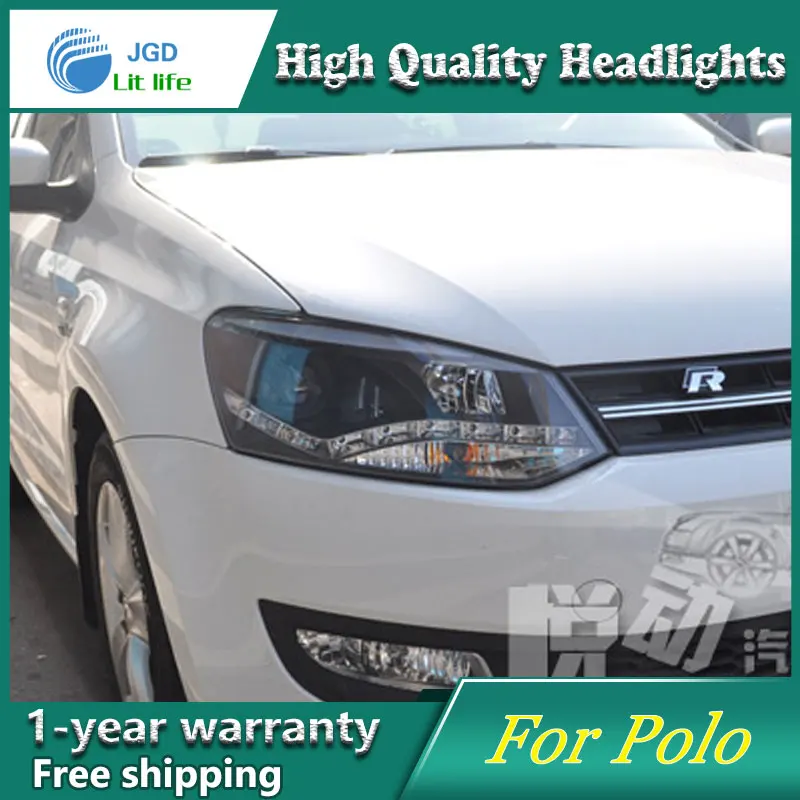Чехол для стайлинга автомобиля VW Polo 2011-2013 фары поло светодиодный линзы ДХО