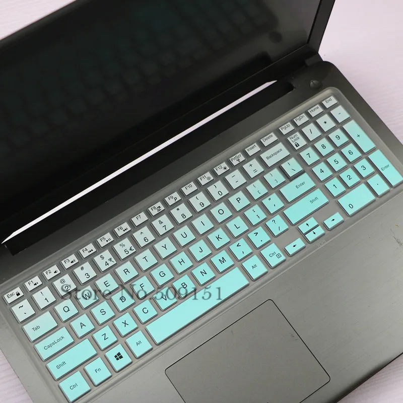 Для Dell Inspiron 15 3000 3576 i3541 i3542 i3543 i3551 i3552 i3558 i3559 i3565 i3567 i3568 i3576 15,6 дюймов Обложка клавиатуры для ноутбука - Цвет: GradualSkyblue