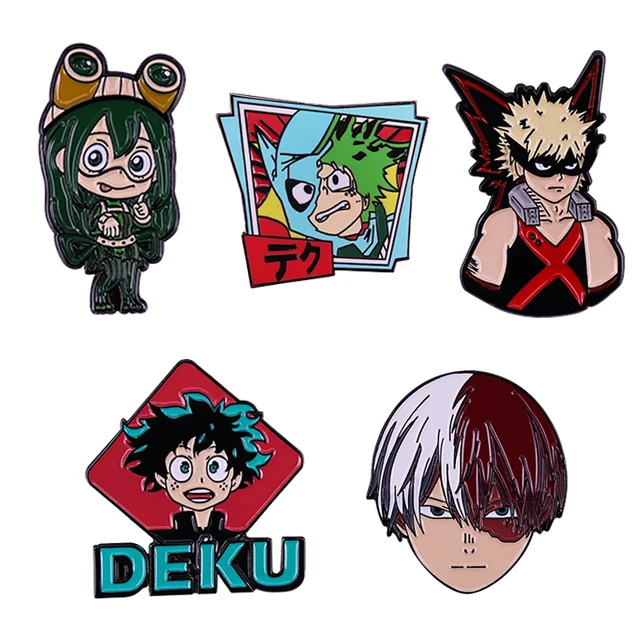 Meu herói da academia personagens emblema mha bnha anime menino menina  broche - AliExpress