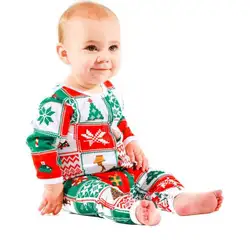 Рождественская весенне-осенняя одежда для малышей, Мягкий комбинезон для новорожденных, штаны, наряды, комбинезон с длинными рукавами для