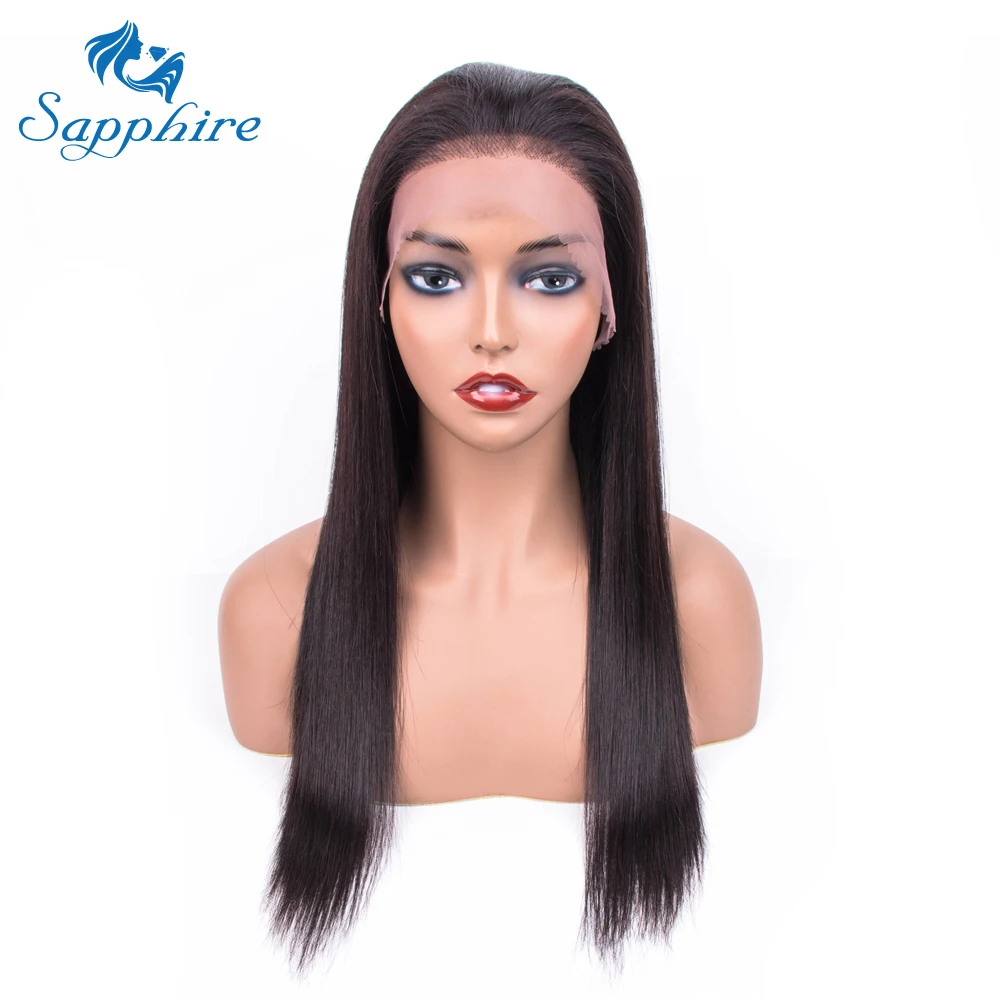 Сапфировые кружевные парики 13*4, фронтальные человеческие волосы, парики для женщин, предварительно выщипанные перуанские прямые фронтальные парики с детскими волосами