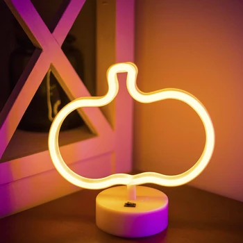 

Table Decoration Decorative Halloween Party Plastic Wall Hanging Neon Night Light Kids Room Durable LED Sign Desktop Gifts