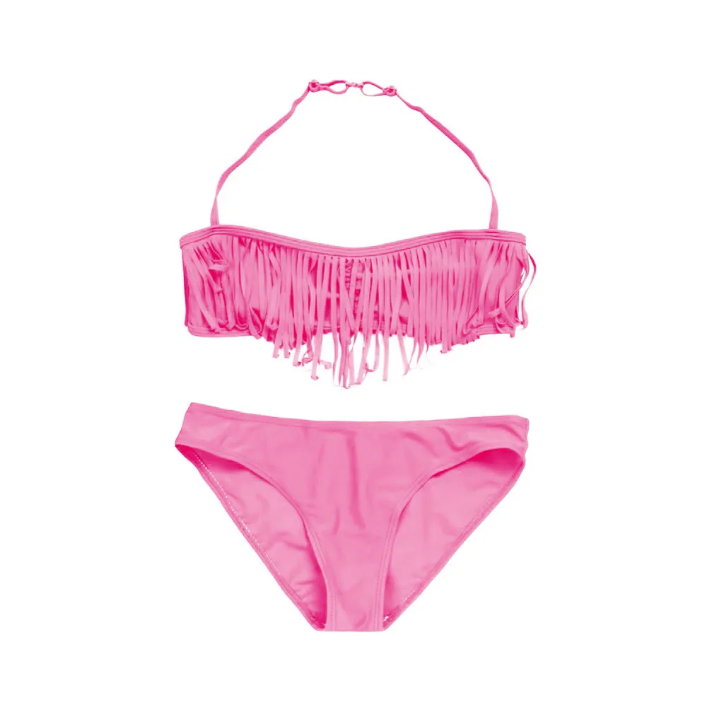 Купальник для девочек Танкини с кисточками комплект бикини коллекция 2020 года