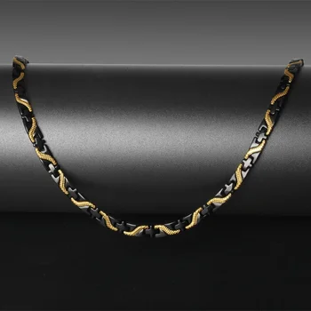 

Mens Charm Hematite Magnetic Necklace Therapy Pure Titanium Necklace with Free Link Removal Tool