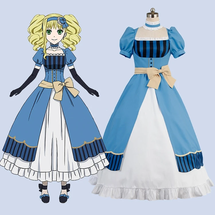 Anime-Kuroshitsuji-Black-Butler-Book-of-the-Atlantic-Elizabeth-Cosplay-Costume-Blue-Uniform-Dress-Halloween-Costumes