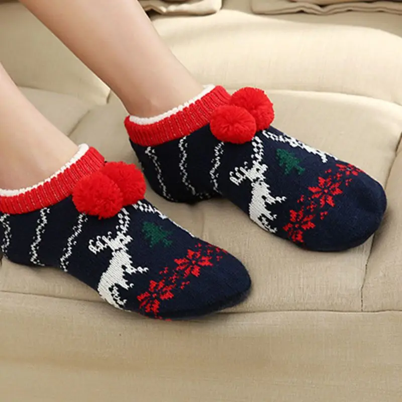 Женские носки-тапочки в винтажном стиле; Домашние короткие носки; Домашние Нескользящие вязаные Чулочные изделия