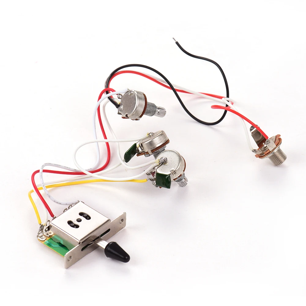 Electric Guitar Wiring Harness Kit Replacement with 1 Volume 2 Tone 1
