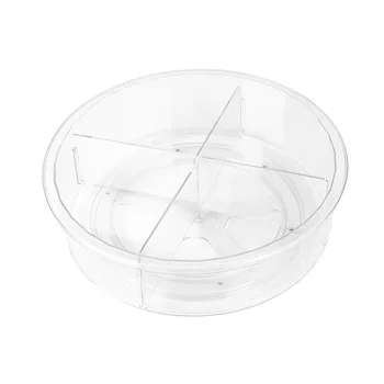 

Snack Cosmetics Turntable Seasoning Bottle Household Round Freestanding Clear Compartments Storage Rack Kitchen Organizer