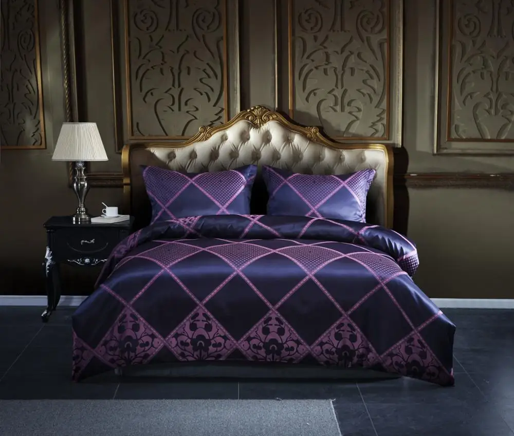 

High Quality Luxury European Bedding Set 3Pcs/ printing Brief Bedding Sets big Size Pillow Cases Quilt cover Couple Home Textile