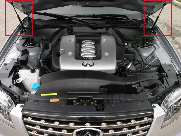 Углеродное волокно для Infiniti FX35 FX45 (S50) 2003 2008 2 шт. передняя крышка капота Авто