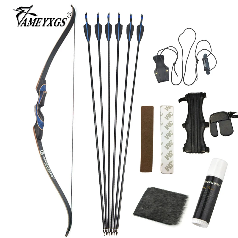 1set Archery 56" 20 50lbs Recurve Bow American Hunting Bow Right Hand