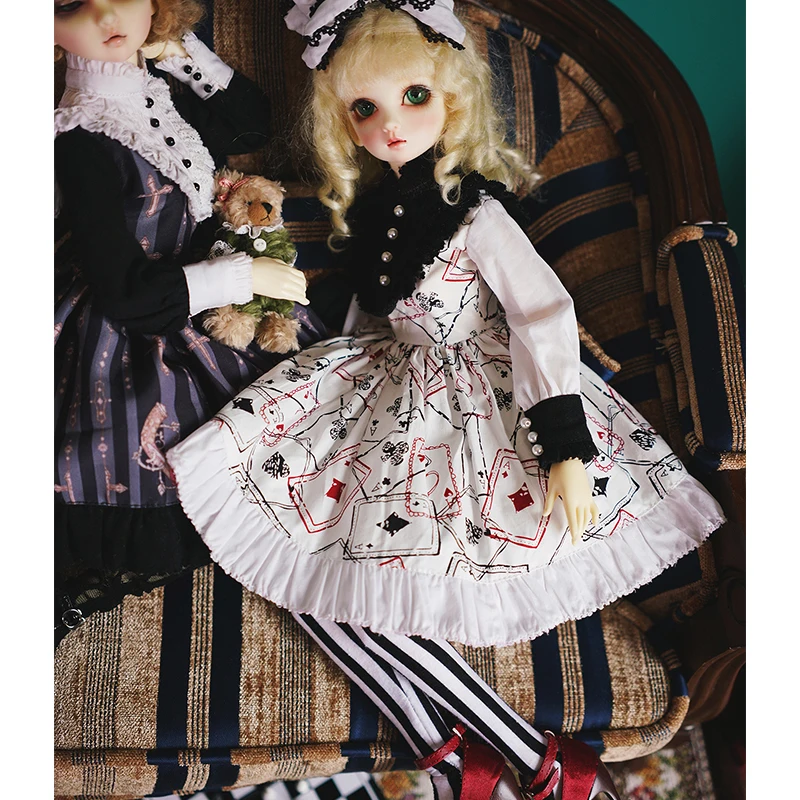 BJD платье Кукла платье+ украшение для волос на 1/6 1/4 1/3 BJD гигантские аксессуары для детской Куклы костюм белое платье очаровательное маленькое платье