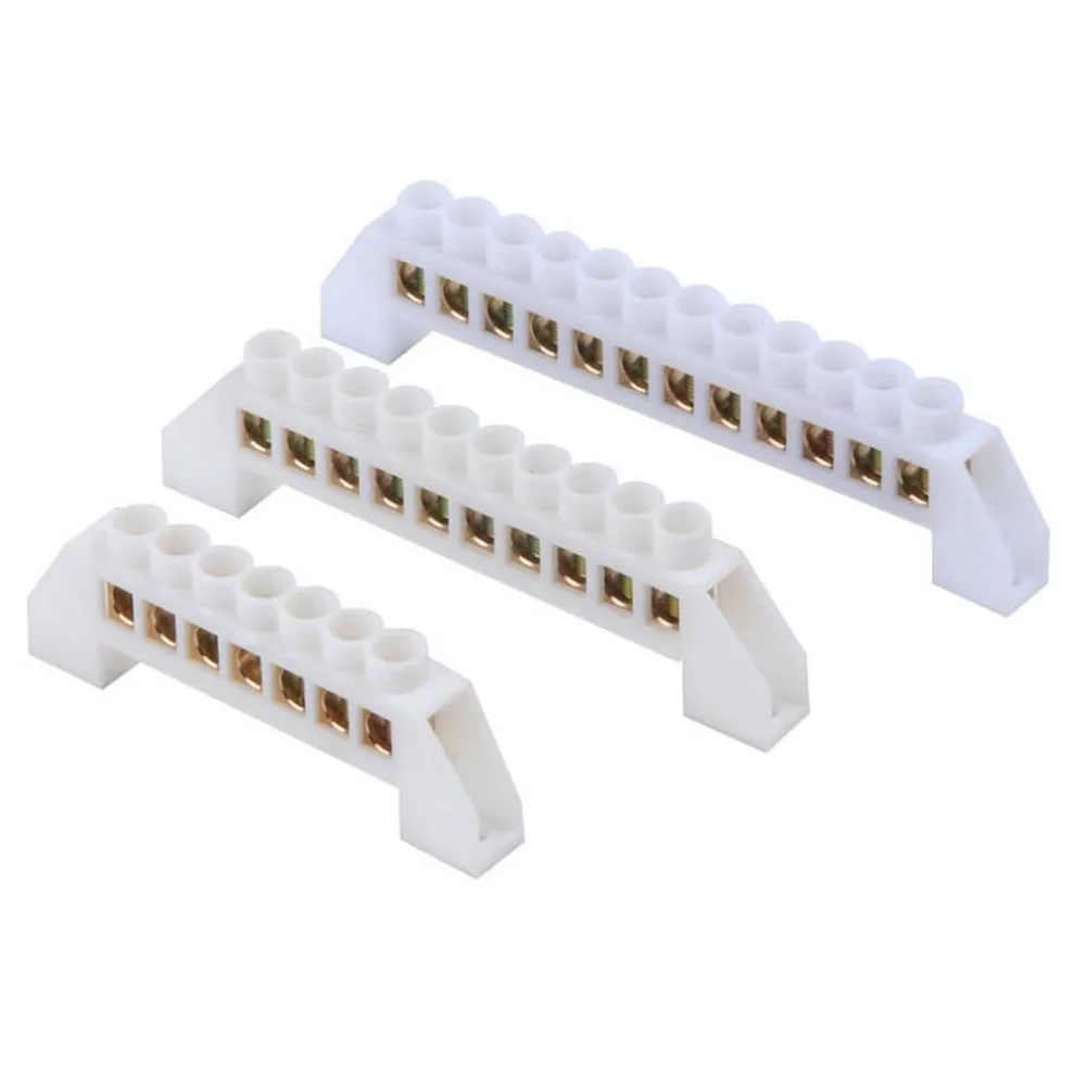 20 Pz 5/7/10/12 Foro Tipo Ponte Linea Zero Fila Fila Terra Terra Barra Di Rame Scatola Di Distribuzione Collegata Alla Fila Terminale Zero