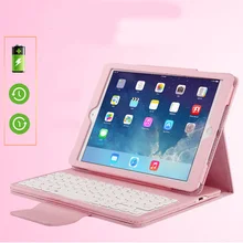 Клавиатура чехол для Apple, iPad, Складные PU Чехол-книжка со съемной Bluetooth Беспроводной клавиатура для iPad Tablet