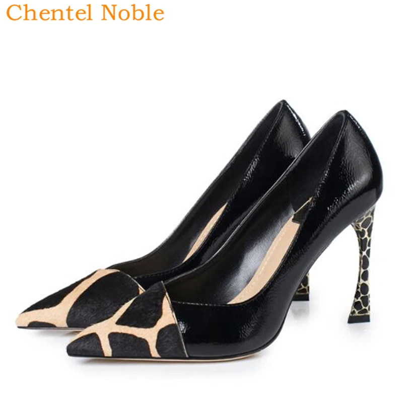 Chentel zapatos de diseñador para damas mujeres tan agradable Kate caballo  pelo cuero tacones altos Pigalle moda boda zapatos mujeres bombas|Zapatos  de tacón de mujer| - AliExpress