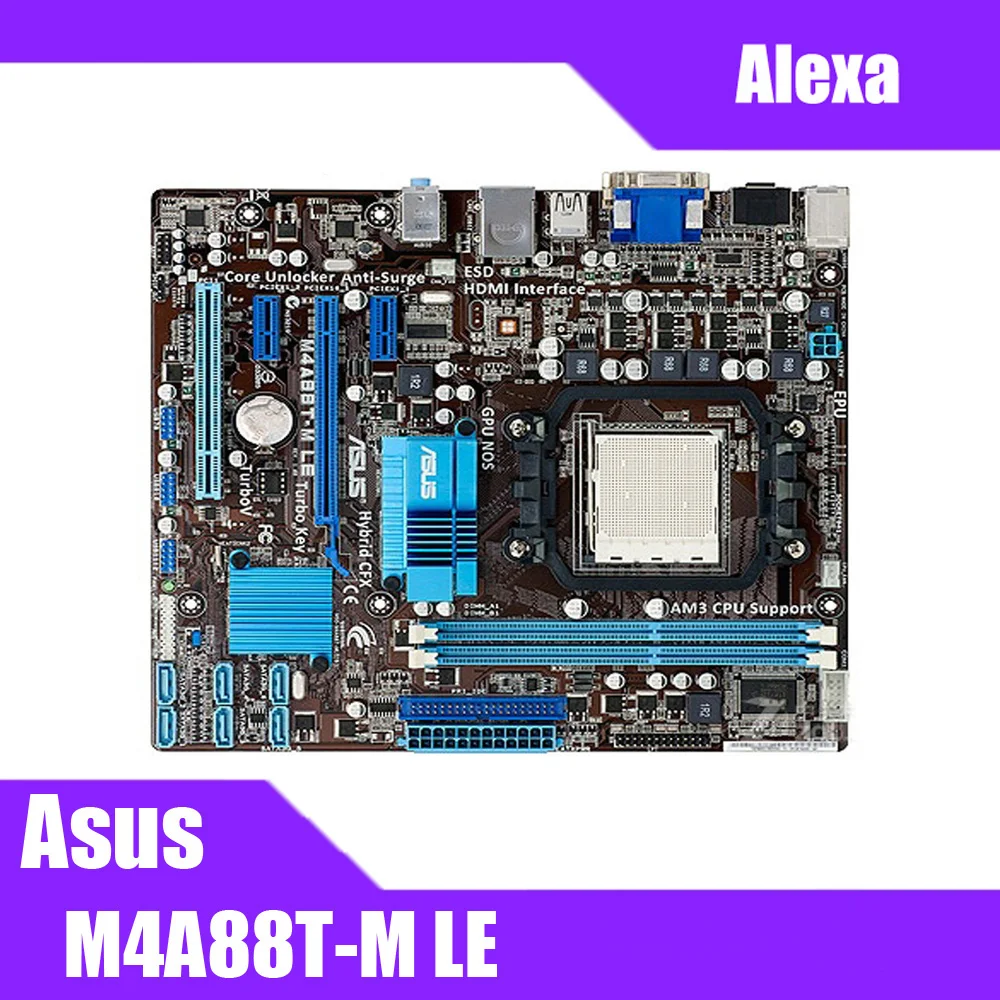 

Asus M4A88T-M LE Desktop Motherboard 880G Socket AM3 DDR3 16G For Phenom II/Athlon II/Sempron 100 uATX Original Used Mainboard