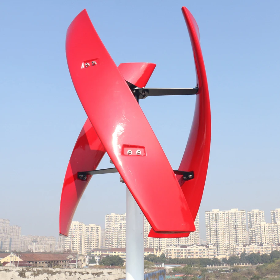 R & X 400w CE Red Модель Ветрогенератора с вертикальной осью энергии сильнее 3 шт. лезвия