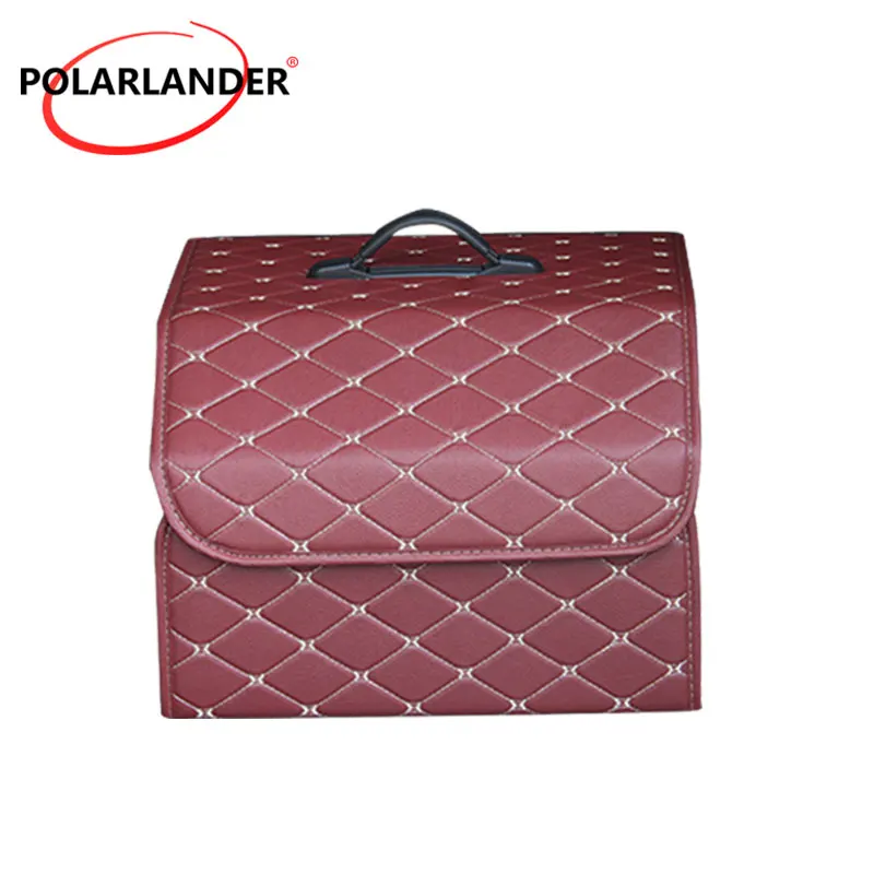 

Автомобильный багажник многофункциональный складной ящик для хранения водонепроницаемый устойчивый к царапинам устойчивый к истиранию кожаный очень прочный черный/красный