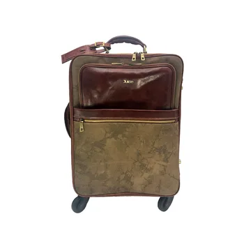 

Juice - made in Italy,Genuine leather,Canvas and Top leather,suitcase,Black/Brown,112239