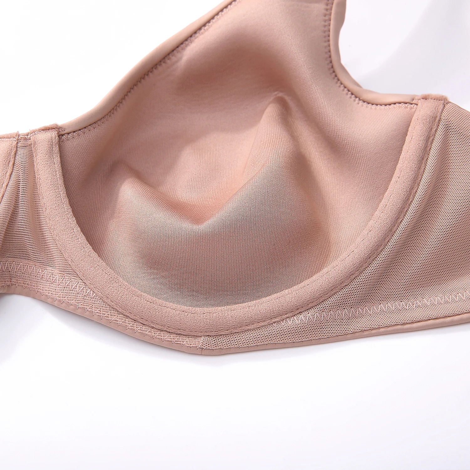 Women's Seamless Plus Size Minimizer Bra Full Coverage Underwire Unlined Smooth Bras For Women Wide Straps U Back Lingerie
