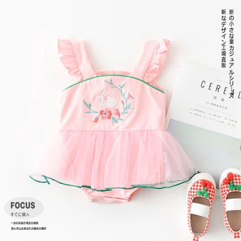 

Sweet Baby Girls Pink Color Tutu Romper