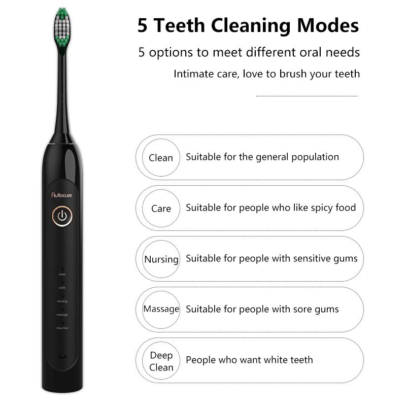 Autocure 2020 New Fashion Electric Toothbrush Adult Student Party Girl Rechargeable Automatic Ultrasonic Soft Hair Couple Suit Autocure 2020 New Fashion Electric Toothbrush Adult Student Party Girl Rechargeable Automatic Ultrasonic Soft Hair Couple Suit