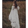 Customized Boho Off The Shoulder Princess Wedding Dress Sweetheart Appliqued Puff Sleeves Bride Dress A-Line Backless Bride Gown 2