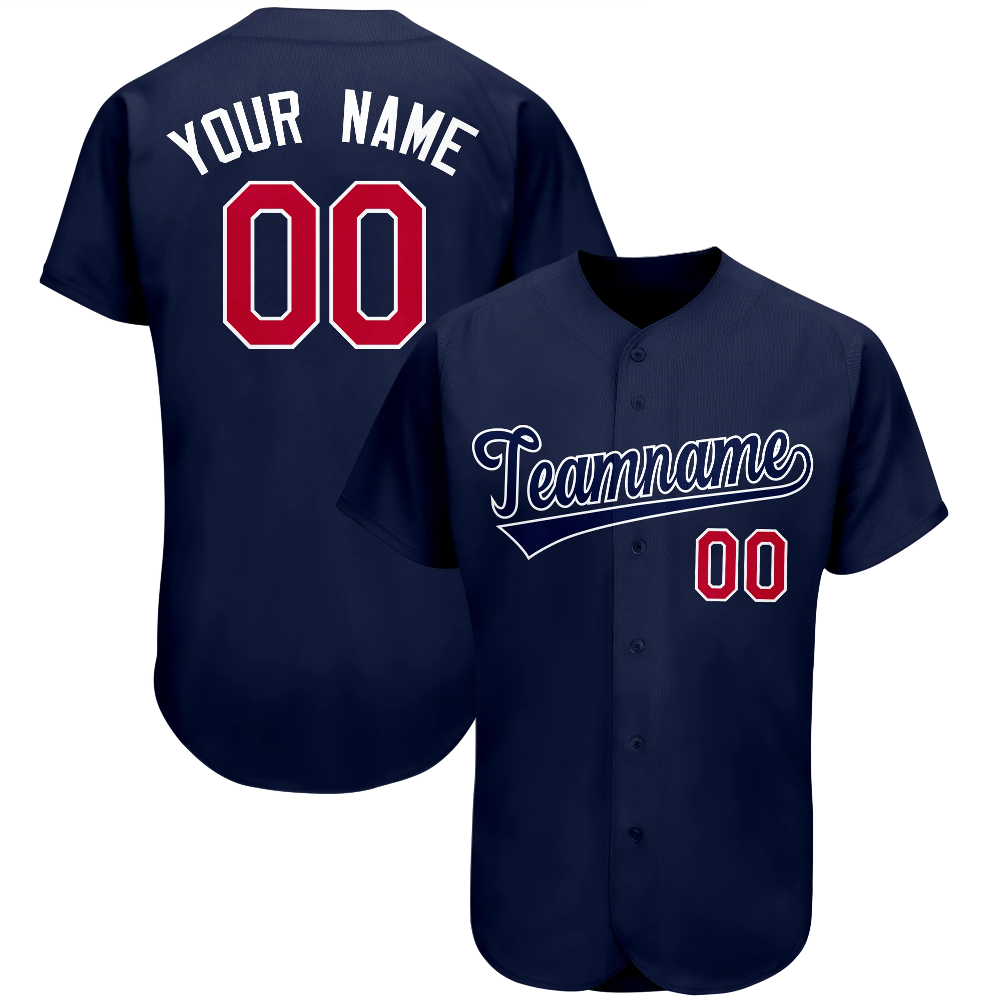 Personalized Baseball Shirt Sublimation Printed Team Name Number Baseball Jersey Softball Game Training Shirt Men/Youth