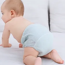 Pantalons d'entraînement pour bébés, culottes d'été de couleur unie, sous vêtements lavables pour garçons et filles, couches en tissu réutilisables, culottes pour nourrissons 