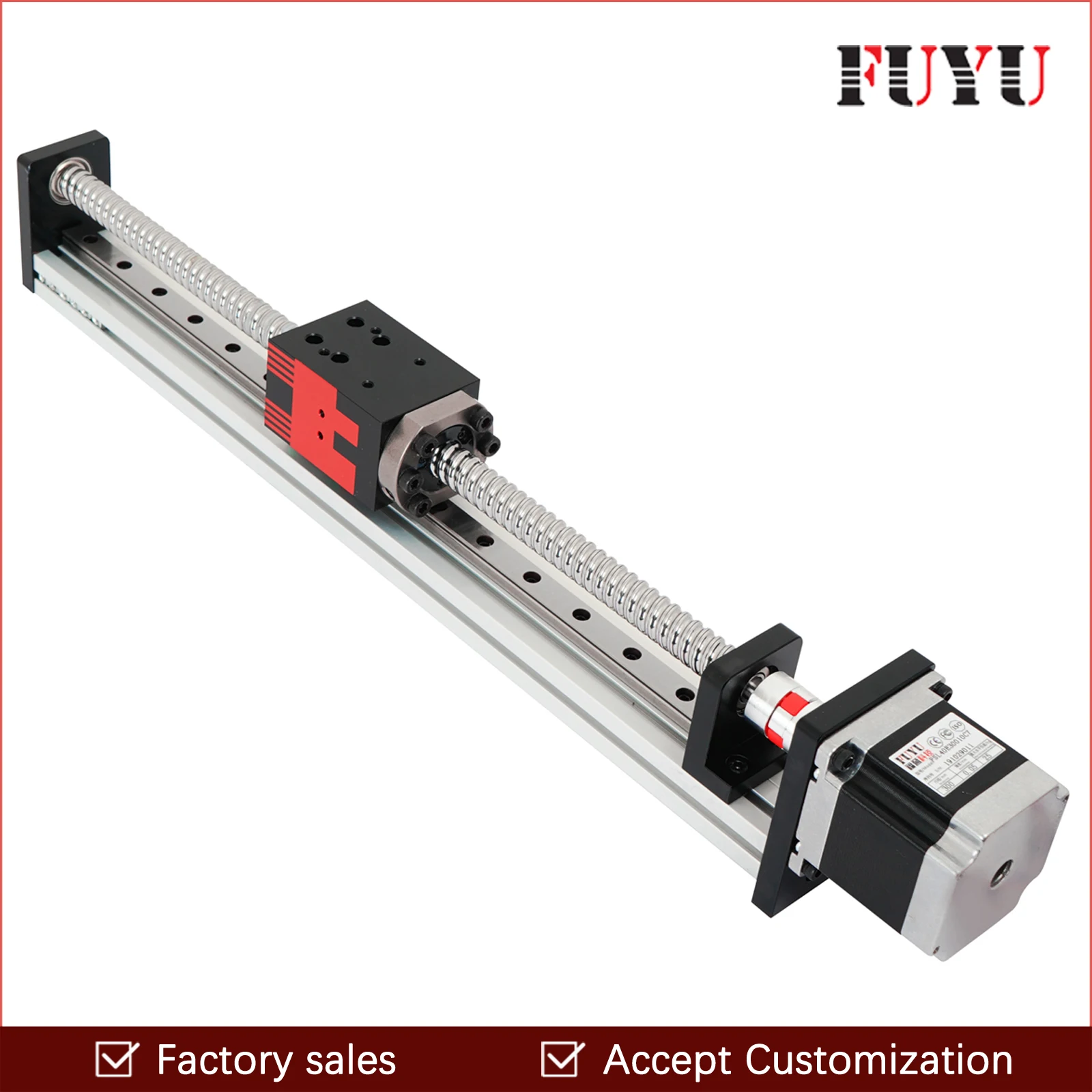 Linear Guide Actuator,500mm Range CNC Linear Guide Rail Slide Stage Ball Screw Guide Actuator Table with 42 Stepper Motor 1610 500mm 