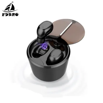 

FDBRO Twins Wireless Earphone Bluetooth Speaker 2 in1 TWS Waterproof Headset Stereo Earbuds Wireless Touch for iphone 7 Samsung