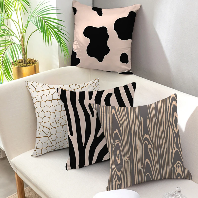 

Fuwatacchi Abstract Pattern Pillows Covers Geometric Patchwork Sofa Cushion Cover for Home Sofa Car Decoration Fall Pillow Case