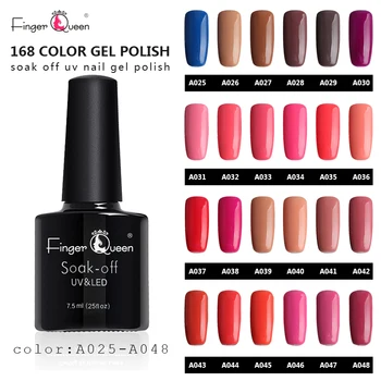 

FingerQueen 7.5ml Gel Nail Polish Nail Color Soak Off UV Gel Varnish Semi Permanant UV Gel Nail Art varnish Top Coat
