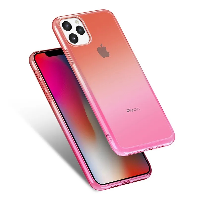

For Iphone 11 pro max 7 8 Plus Transparent Gradient Phone Case For IPhone 11 pro max X XS 7 8 Plus 6 6S Soft Silicone Cover Case