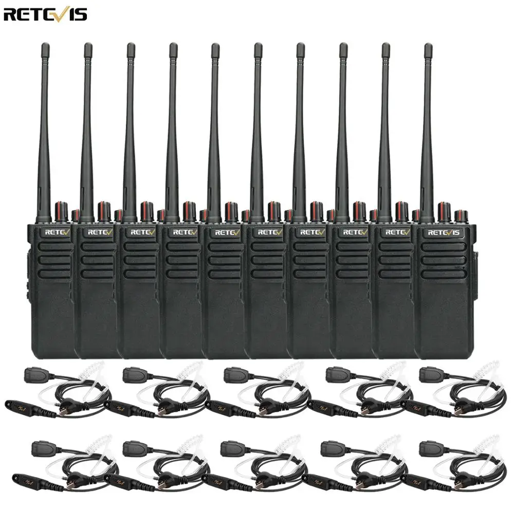 10 шт. Retevis RT29 Walkie Talkie радио Staion VHF UHF радио VOX Scan IP67 Водонепроницаемый двухстороннее радио HF приемопередатчик+ наушники