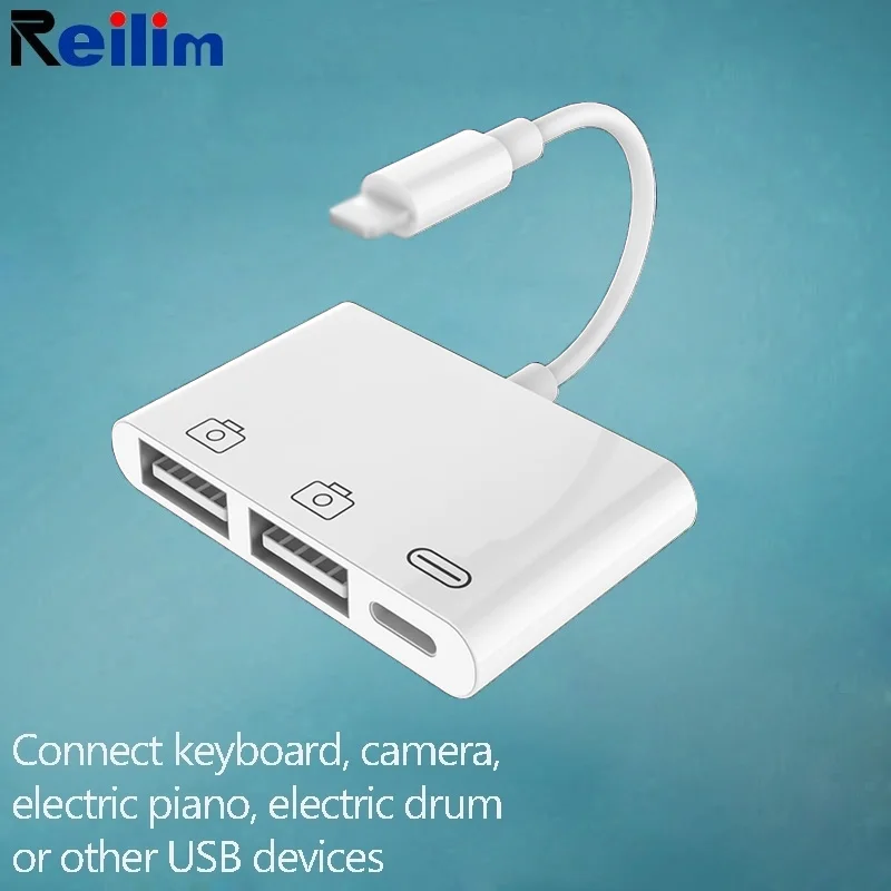 

OTG USB to Lightning Adapter Converter MIDI Piano Keyboard Camera Adapter For iPhone 11 ipad XS max XR X 8 7 6 6s 5 5s SE iOS 13