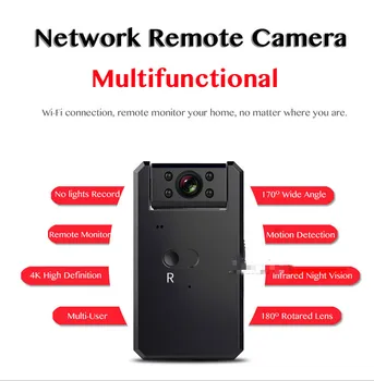 

4K HD WiFi Cam Mini camera Video Audio Recorder with IR Night Vision Motion Detection Small Wireless Camcorder mini cam